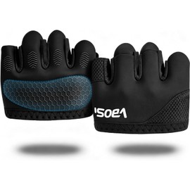 Guantes Deportivos Antideslizantes y Anti-Callos, Guantes de Gym para Mujer y Hombre, Diseño de Medio Dedo Transpirable, Apto para Entrenamiento en Gimnasio y Levantamiento de Pesas