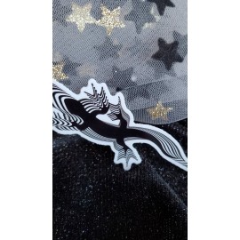 MoonlightJadeArt BLACK & White LIZARD Psychedelic Atomic Lizards Reptile Reptiles Chameleon Gecko