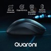 Mouse inalambrico Quaroni. Ergonómico, 3 Botones + Scroll Lateral, 1200DPI.
