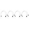 4pcs PWM Fan Extension Cable 4 Pin Silver Coated Copper