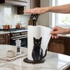 Black Cat Paper Towel Holder - Wooden Paw Kitten Decorative