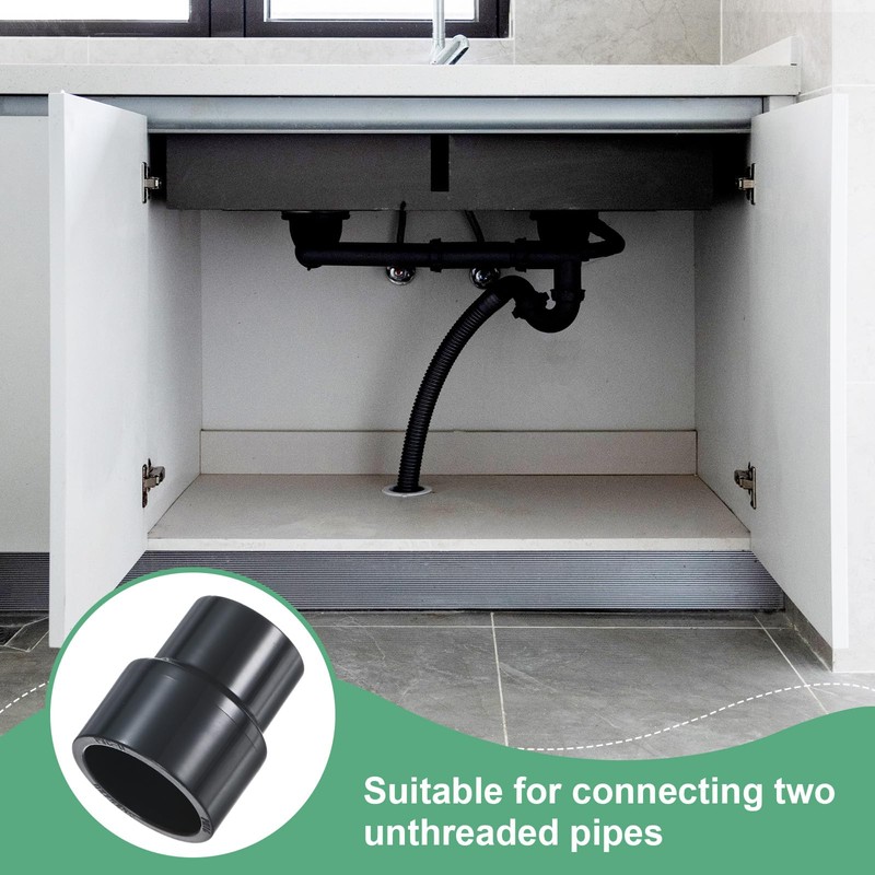 M METERXITY 2-Pack UPVC Reducer Pipe Fitting, DN25x20 Reducing Coupling