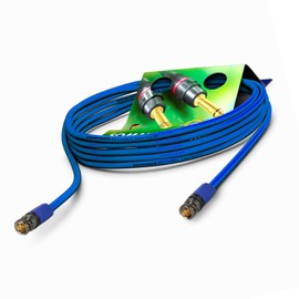 Sommer Cable 1.5 m 12G 6G 3G SDI Video Cable 4K 6K UHD HD-SDI (HDTV) SC-Vector 0.8/3.7 1 x 0.80 mm² Blue - BNC Plug NEUTRIK - VTGX-0150-BL-BL - 150 cm 4.92 ft