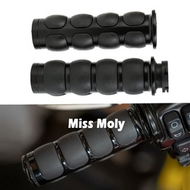 1 Inch Motorcycle Handlebar Grips for Sportster Dyna Softail Vulcan Shadow Road Star (#2-Black)