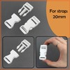 AERZETIX - 14er-Pack Schnallen, Schnellverschluss-Clips für Rucksäcke - 20 mm