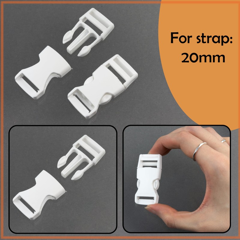 AERZETIX - 14er-Pack Schnallen, Schnellverschluss-Clips für Rucksäcke - 20 mm