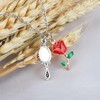 UJIMS Beauty Beast Movies Gifts Mirror and Rose Charm Necklace