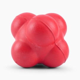 Splay Large Training Reaction Ball with 6 Sides | Used for Hi-Bounce Agility Trainer | Speed Reaction Skills & Hand-Eye Coordination, Improve Speed Awareness For your Routine Practice - (Red Color)