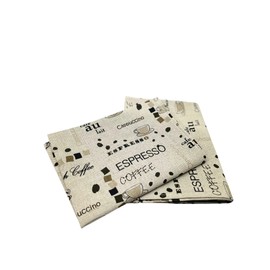 Ger3as 2er-Set: Gourmet Geschirrtücher Küchenhandtücher Leinen/Baumwolle Handtücher Tücher 50x70 cm Halbleinen Stonewashed Jacquard oder Bedruckt (Kaffee)