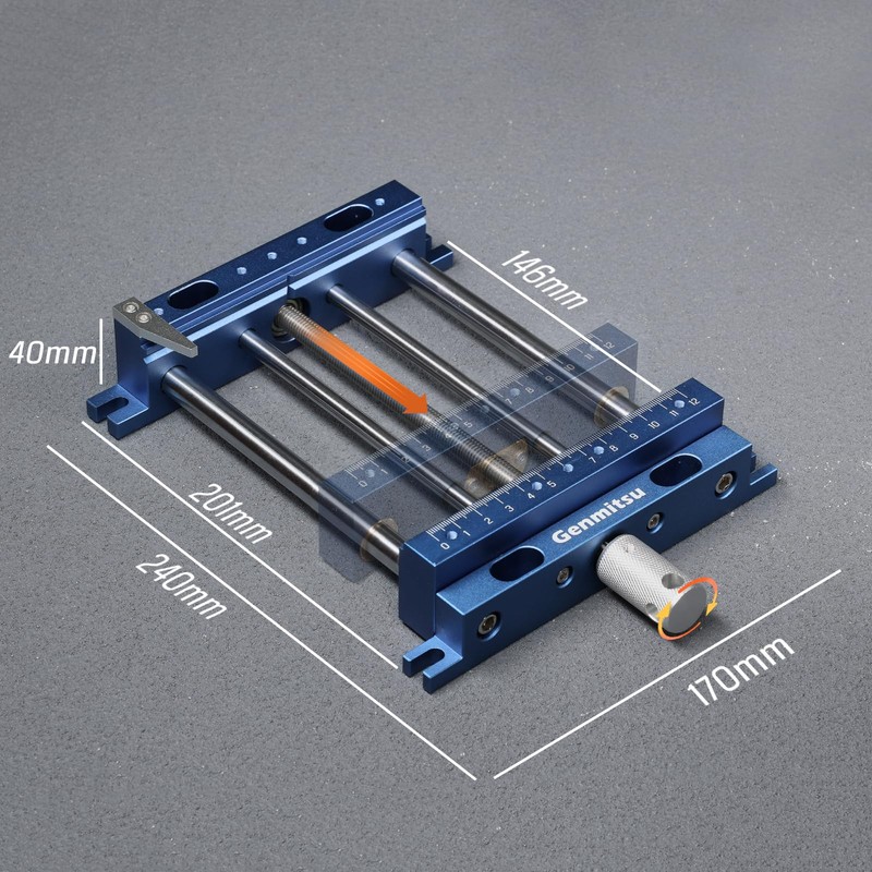 Genmitsu Upgrade Aluminum Bench Vise Clamp, High-Precision CNC Router Clamp