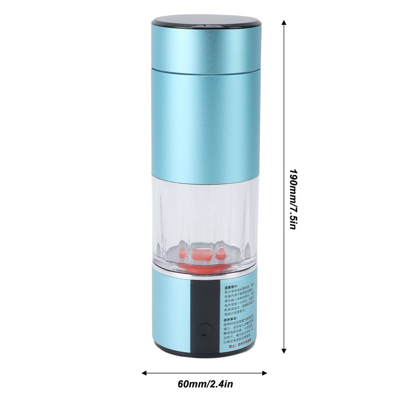 Hydrogen Water Bottle 230ml 6000ppb Magnetic Charging Electrolysis Nano Hydrogen