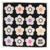 MARY QUANT 192005-0024-03 Towel Handkerchief, Colorful Daisy, Black, Women's, Hand