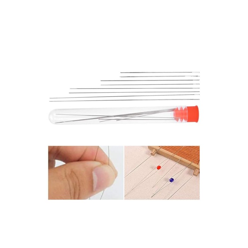 Set de Agujas de Abalorios 8 Piezas Agujas para Cuentas