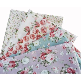 Rose Series 5pcs Cotton Fabric Quilting Patchwork Fabric for Sewing DIY Crafts Handmade Bags 40X50cm (Rose)
