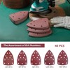 20 PCS Triangle Sanding Pads, Mouse Sander Pads, Hook and