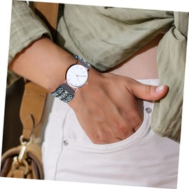 OHPHCALL Stretchy Nylon Watch Strap for Women Soft Elastic Band Compatible Easy to Install Comfortable for Sports and Daily Wear Unique Textured Design