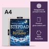 Step Dad Birthday Card - Starry Night Moon Clouds -