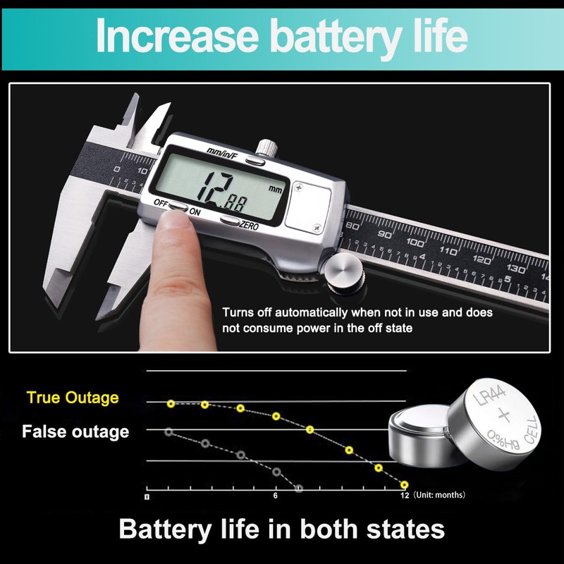 Kynup Digital Caliper, Caliper Measuring Tool, Micrometer Dial Vernier Caliper
