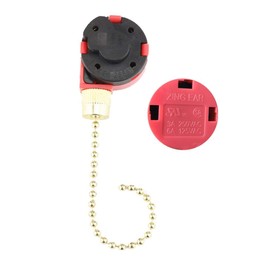 ZE-268S1 3 Speed Ceiling Fan Switch Zing Ear 268s-1 4 Wire Pull Chain Switch Control Replacement by Qiaoyang Brass