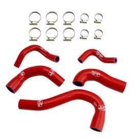 Topteng Silicone Radiator Coolant Hose Kit for Yamaha FZ-09 / MT-09, Tracer 9/GT, XSR900 - Red - 1 Set