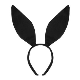 FRCOLOR Bunny Ears Headband Black Rabbit Ear Hair Hoop Bunny Headwear for Halloween Easter Masquerade Party Cosplay Hair Accessories