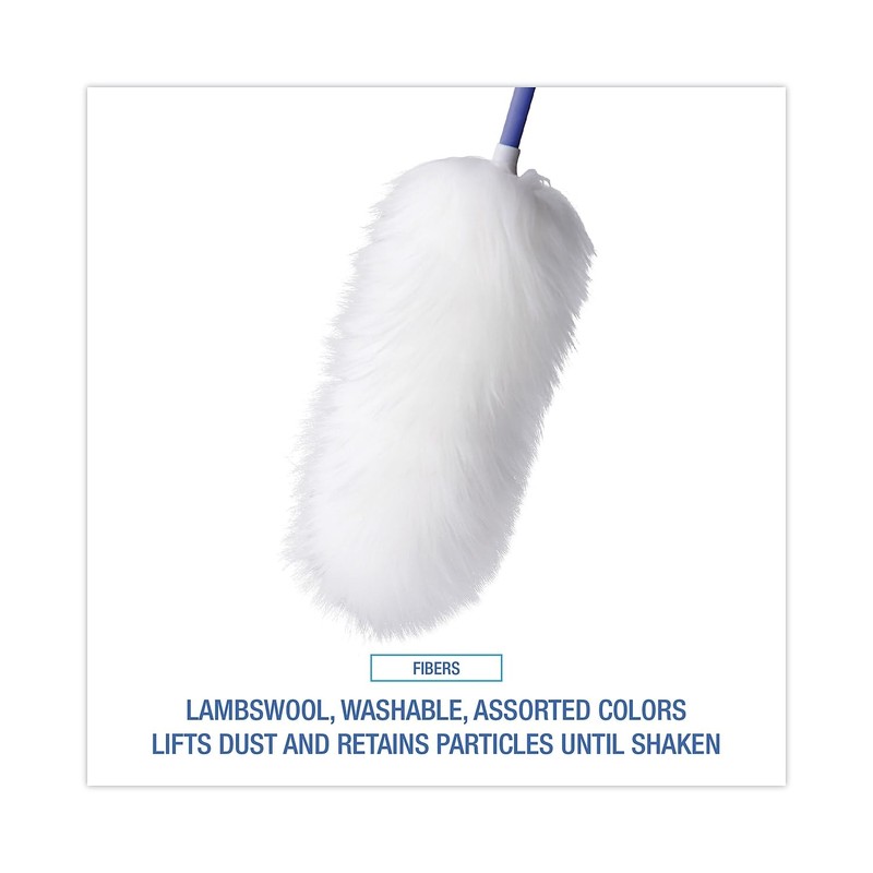 Boardwalk L3850 Lambswool Extendable Duster, Plastic Handle Extends 35" to