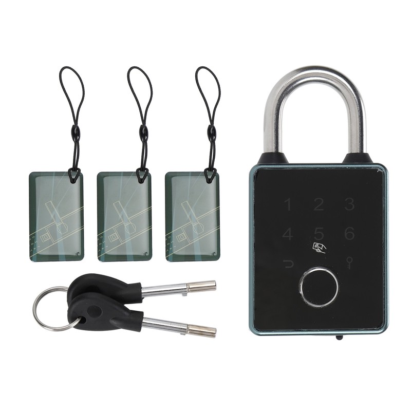 Smart Fingerprint Password Padlock Card APP Key Access Theft Proof
