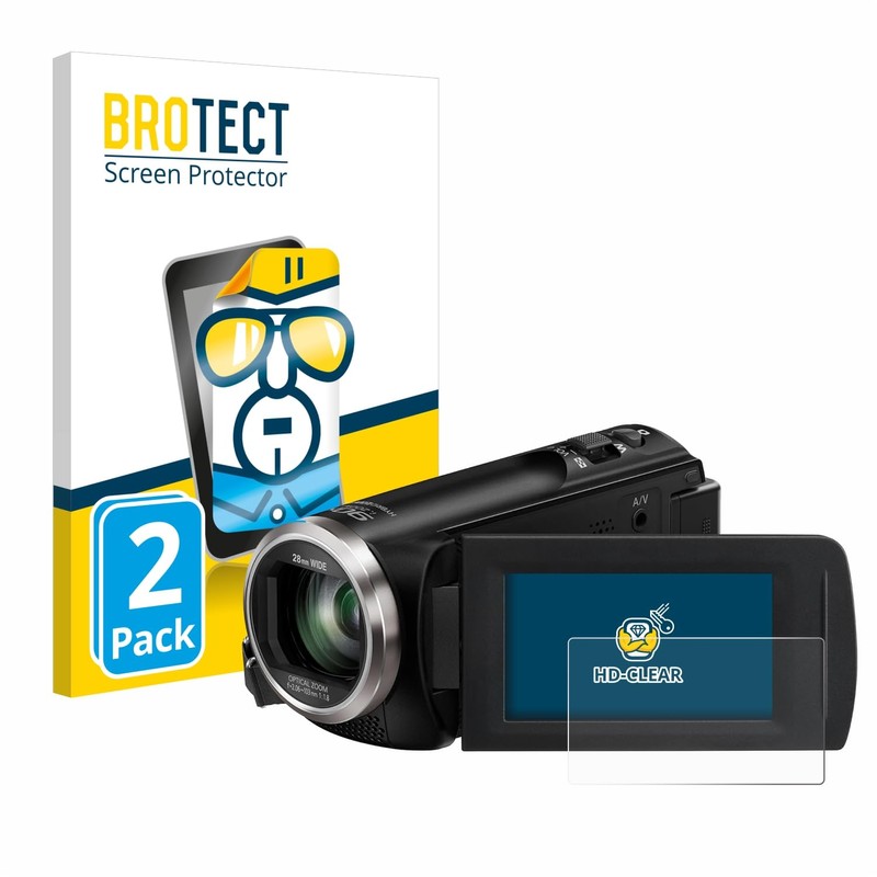 BROTECT Pack of 2 Screen Protectors for Panasonic HC-V180 Screen