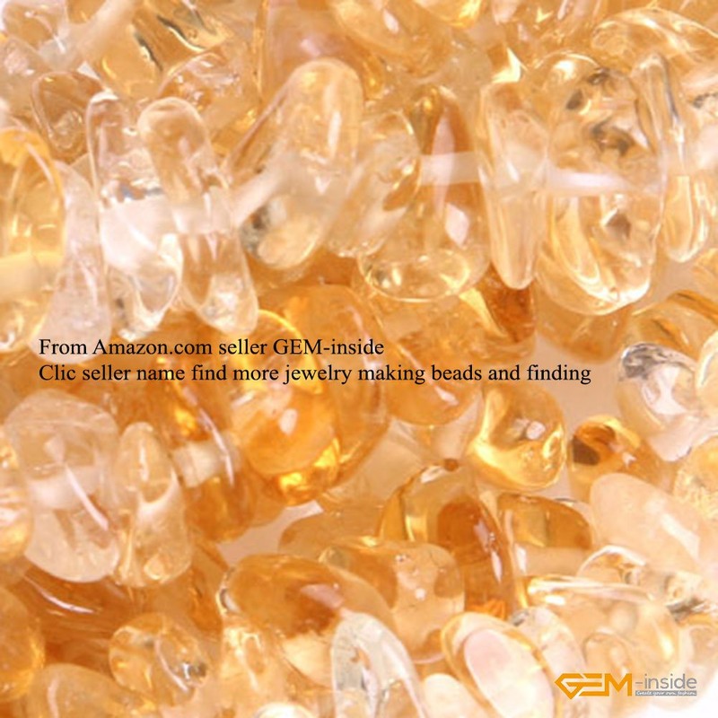 GEM-Inside 7-8MM Citrine Chips Beads Gemstone Gem Loose Beads Findings