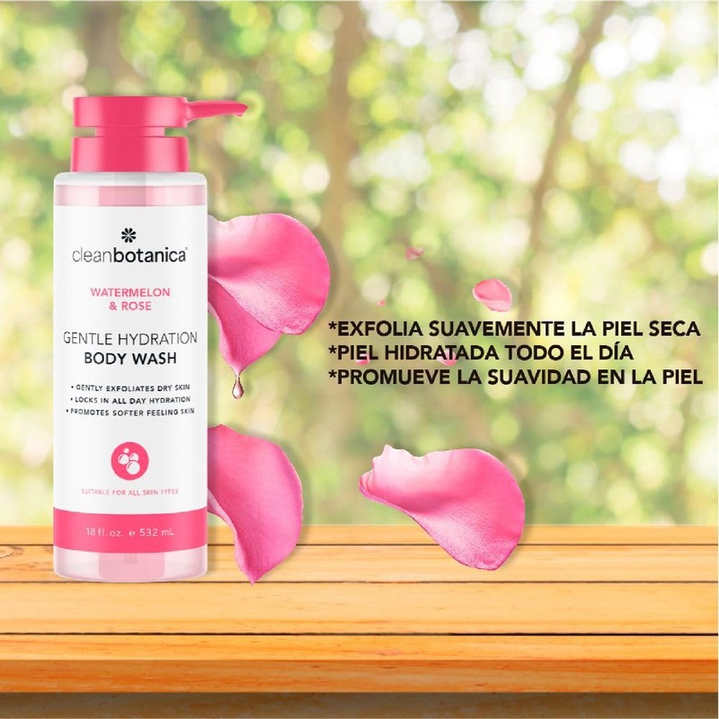 CLEAN BOTÁNICA, Gel de Baño con Extracto de Sandía y