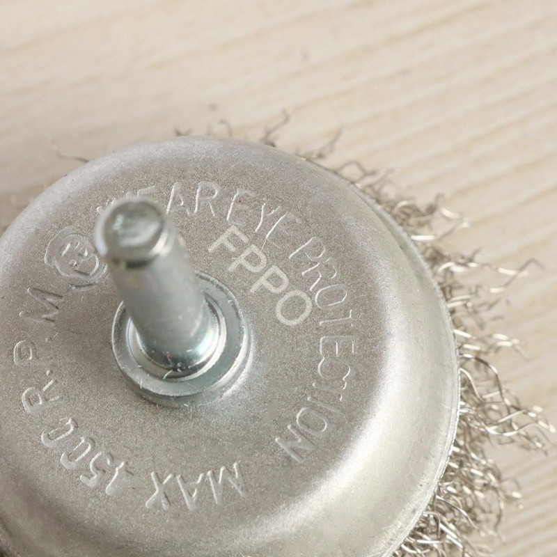 FPPO 7PCS Stainless Steel Wire Wheel Brush, Coarse Crimped Cup