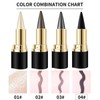 Eyeliner Waterproof, Matte Eye Pen, Black, Quick Drying Cream Eyeliner,
