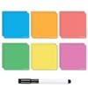 TMS Magnetic Sticky Notes, Neon Coloured Dry Wipe Reusable Labels