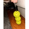 Handmade Pickleball Carrier Holder Holds 3 Balls Assorted Bead Stopped