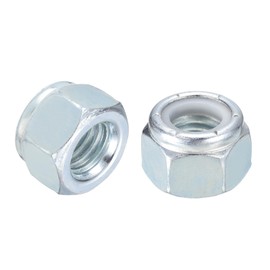 TA-VIGOR 10Pcs 9/16"-12 Nylon Hex Lock Nuts, Carbon Steel Nylon Insert Self-locking Nuts, Hexagon Threaded Nyloc Nut for Lock Washers Bolts Screws