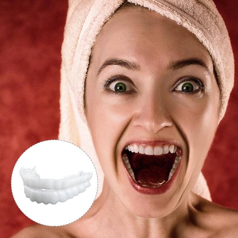 Thyonta False Teeth Clip 2PCS Imitation Braces Veneers Set Top