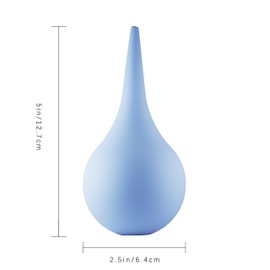 Rubber Suction Ear Syringe,90ml Hand Bulb Syringe Ear Washing Squeeze Bulb-Blue