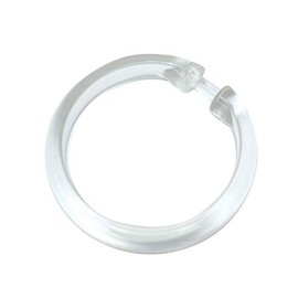 GARDINIA 10 x Transparent Plastic Curtain Rings for Curtain Rods and Tension Rods with Inner Diameter 48 mm