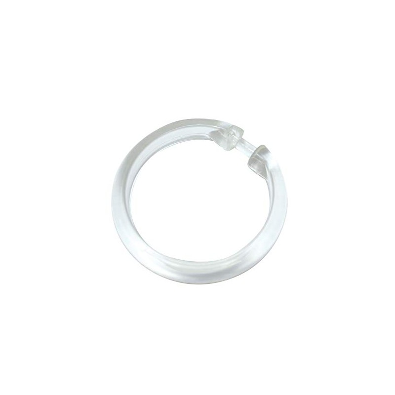 GARDINIA 10 x Transparent Plastic Curtain Rings for Curtain Rods