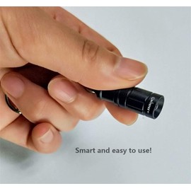 Super Mini Small Tiny Keychain Flashlight, Smallest Bright Key Ring Light Torch for EDC Emergency Dog Walking Sleeping Reading Gift for Student Kids or Parents (e1-alu alloy black2 pack)