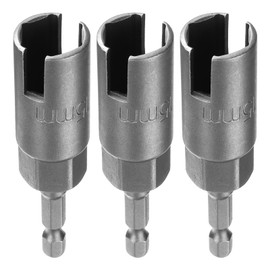 HARFINGTON 3pcs H15 Wing Nut Driver 15mm Metric 6-Point Socket 1/4" Hex Shank Power Deep Slot Wing Nut Drill Bit CR-V Steel Wrench Impact Driver Tool for Panel Nut Bolts Screw Eyes