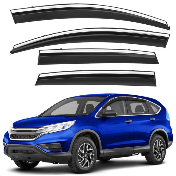 CXZHAZD Shatterproof Tape-On Rain Guards for Nissan Kicks 2025 with