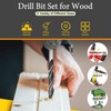 Rustark 23 Pcs Wood Drill Bit Set with Dowel Pins