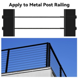 Tongmo 1/8" Black Cable Railing Wire, 250ft Stainless Steel Cable Wire Rope, Cable Railing Hardware for Handrail, Deck, Porch, Stairs, Flexible and Rustproof with 7 x 7 Strands Construction