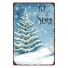 WIZYXQ Tin Signs Let It Snow Metal Signs Winter Aluminum