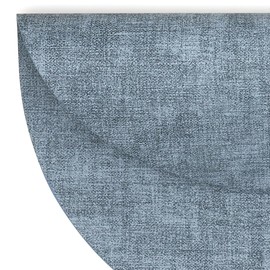 Presence Edition PVC Placemat, Round Mat, Washable, Easy Care, Diameter 14.6 inches (37 cm), 1 Piece, Blue