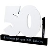 Royal County Products Ltd Happy 50th Birthday Wooden Freestanding Signature
