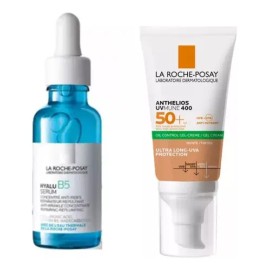 Kit Sérum Hyalu B5 + Protector Solar Anthelios Uvmune 400 Oil Control Con Color