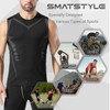 Smatstyle Men's Compression Tank Top Sleeveless Running Shirts Breathable Functional
