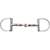 Huxlay Bros Steel and Copper Roller Mouth D Ring Snaffle